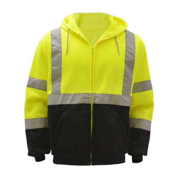 Hot Sale Hi Vis Safety Work Construction Workwear Traffic Railway Antistatic Hoodie - Image 3