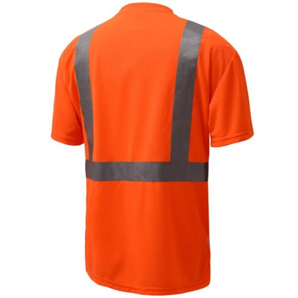 Factory Customize  Workwear Quick-Dry Breathable Premium Pocket Hi Vis Reflective Safety T-Shirt - Image 3