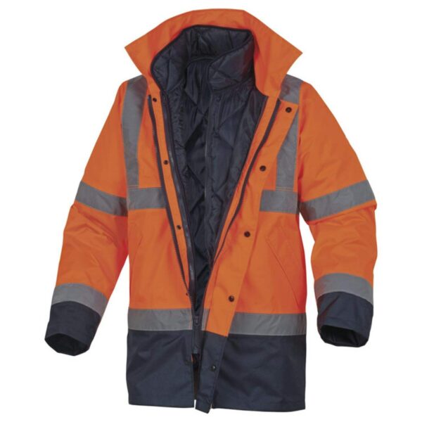 Industrial ANSI Class 3 Safety Custom Hi Vis Reflective Jacket Traffic Railway Windproof Waterproof Workwear - Image 4