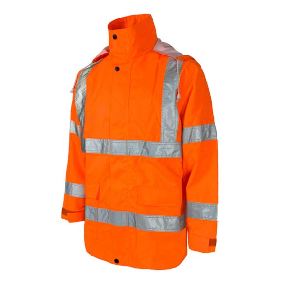 Hot Sale Hi Vis Mesh Lining Coal Oil Traffic Construction Waterproof Windproof Reflective Anti-Static Safety Jacket - Image 4