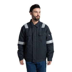 Workwear Customized Hi Vis Winter Oil&Gas Insulate Safety Aramid IIIA Fire Resistant Jacket for Men
