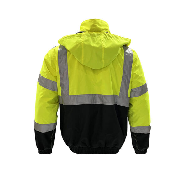 Work Wear Reflective Bomber For Mining Offshore Winter Waterproof Windproof Padded Cotton Insulation Hi Vis Safety Jacket - Image 2