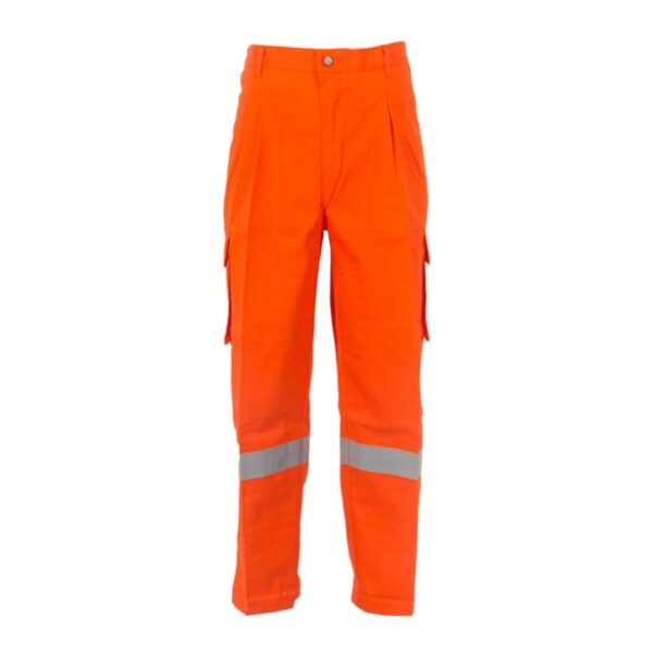 Factory Hot Sale Unisex Multi-Function Safety Trouser Construction Orange Hi Vis Cargo Work Pants