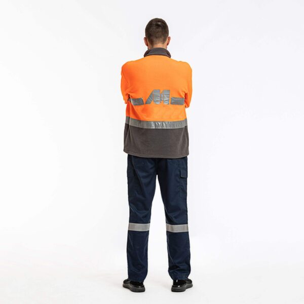 Factory Supply Safety Winter Work Sweater Windproof Keep Warm Fleece High Visibility Pullover - Image 3