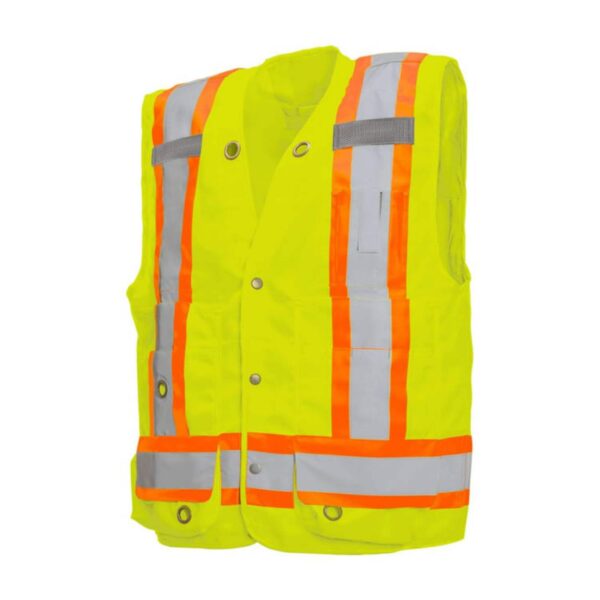 Factory Supply Security Sleeveless Work Clothing Polyester Reflective High Visibility Safety Vest - Image 3