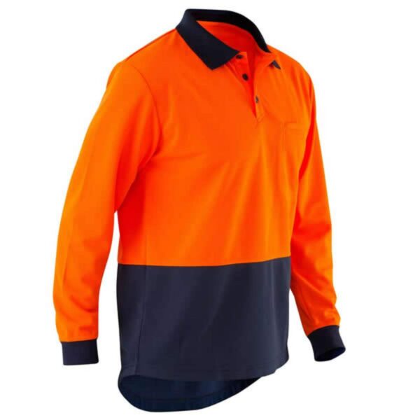 Hot Sale Long Sleeve Fluorescence Multi-Color Clothes Quick-Dry Safety Work High Visibility Long Sleeve Polo Shirts - Image 3