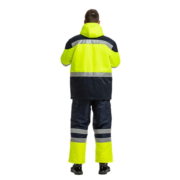 Factory Supply Thickened Reflective Pullover Waterproof Windproof Outdoor Work Coat Traffic Railway Hi Vis Jackets For Men - Image 3