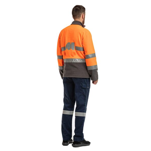 Factory Supply Safety Winter Work Sweater Windproof Keep Warm Fleece High Visibility Pullover - Image 6