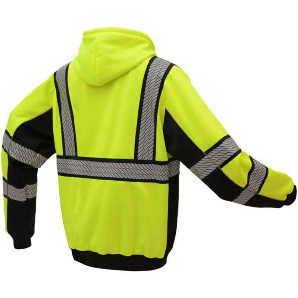 Safety Reflective Construction Winter Waterproof Workwear Cotton/Polyester Fleece Security Hi Vis Soft Shell Jacket - Image 3
