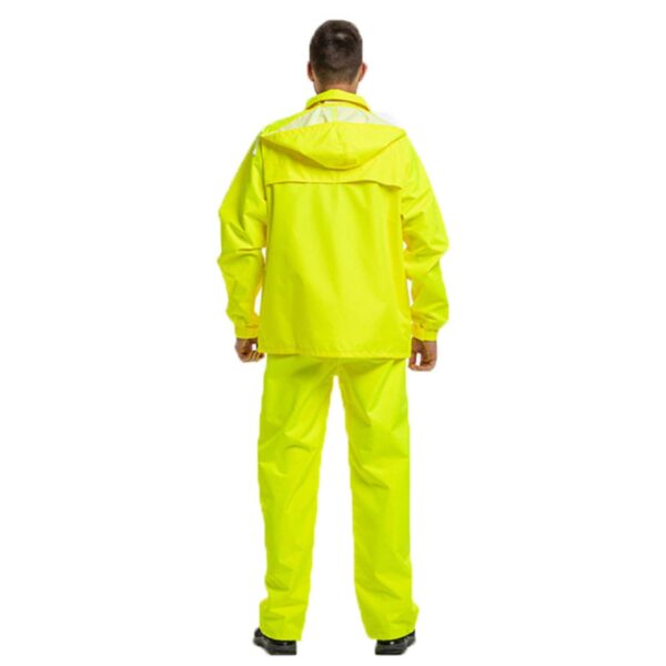 Factory Supply Hi Vis Reflective Reusable Fashionable Waterproof Raincoat Construction Safety Work High Quality Suit - Image 4