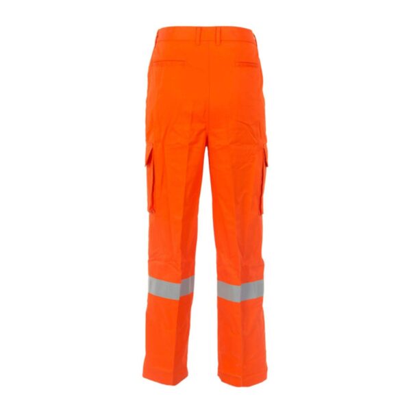 Factory Hot Sale Unisex Multi-Function Safety Trouser Construction Orange Hi Vis Cargo Work Pants - Image 2