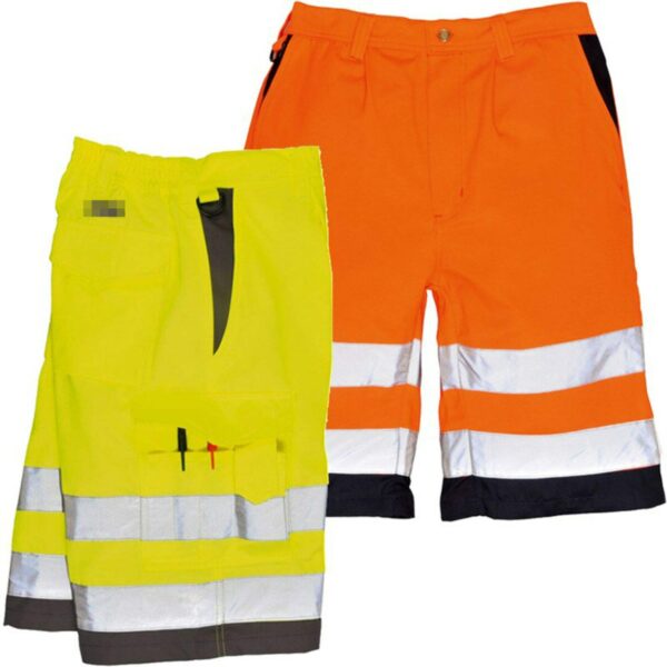 Men's Construction Security Cargo Workwear Reflective Tape Men Shorts Hi Vis Safety Cargo Workwear Shorts - Image 3