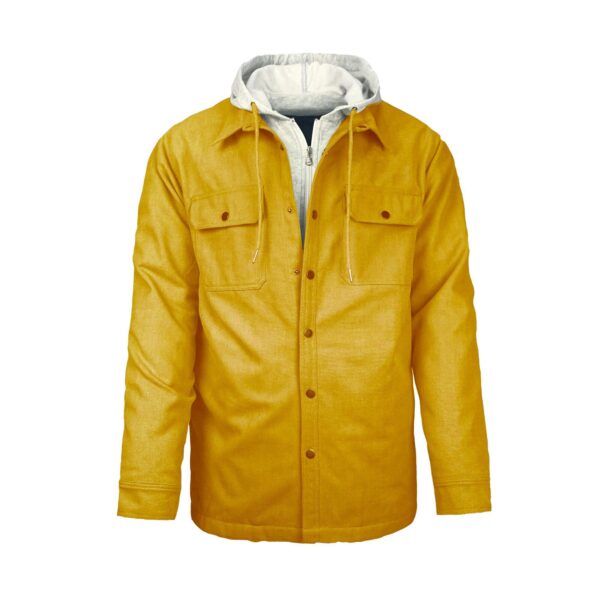 Custom Logo Canvas Insulated Hooded Workwear Windproof Winter Jacket - Image 4