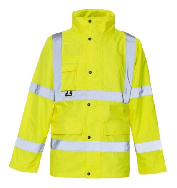 Durable Waterproof Custom Safety Jacket Hi Vis Reflective Construction  Multi Pockets Workwear