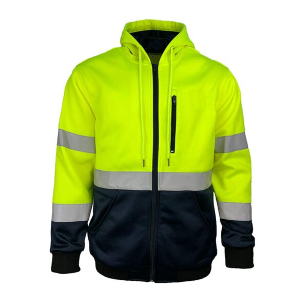 Hot Sale Hi Vis Construction Windbreaker Fluorescent Jacket Premium Pullover Durable Sweatshirt - Image 3