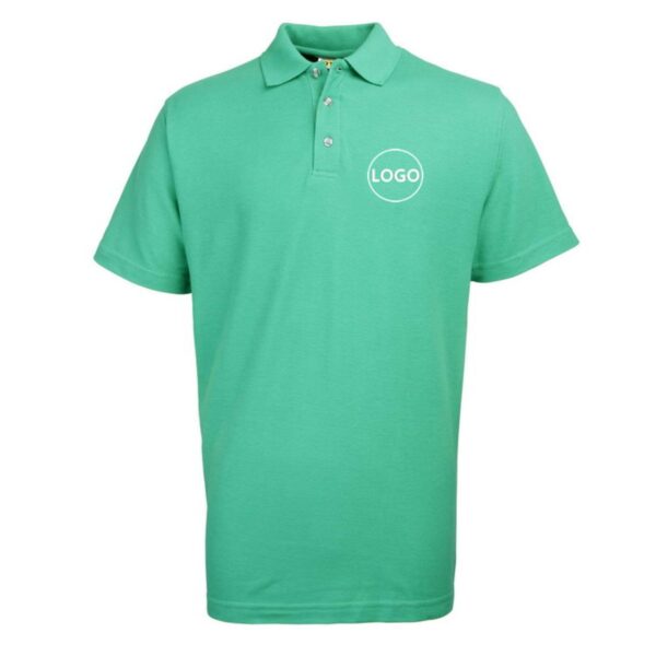 Customize Heavyweight Regular Fit Lapel Cotton Short Sleeves Work Polo Shirt For Man - Image 4