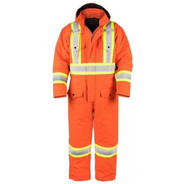 Custom Cotton Twill Fiberfill Insulated Winter Coveralls Warm Cold Weather Unisex Cold Storage Coldproof Windproof Overall - Image 4