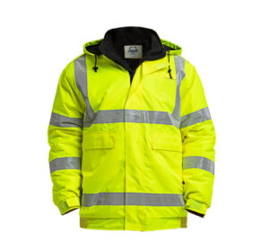 Factory Customize Class 3 Reflective Construction Reversible Waterproof Windproof Winter Insulate Safety Hi Vis Work Jacket