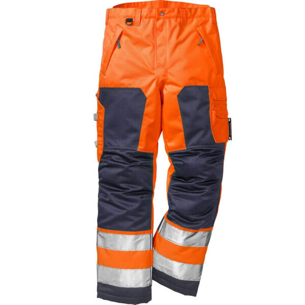 Outdoor Slim Fit Multi Pockets Work Safety Cargo Pants With Straps Fluorescent High Visibility Work Trousers - Image 3