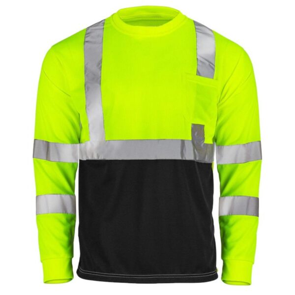 Safety Work Reflective High Visibility Sleeve Shirt Security Unisex Premium Clothes - Image 3