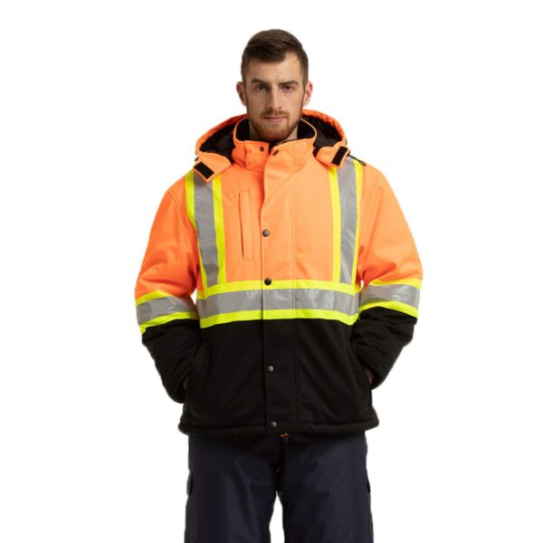 Hot Sale Custom Color Waterproof Hi Vis Reflective Safety Workwear For Freezer Outdoor Insulation Warm Work Jacket And Pants
