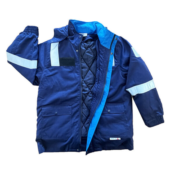 Factory Supply Hi Vis Reflective Safety Clothes Waterproof Antistatic Fireproof Flame Retardant Jacket - Image 4