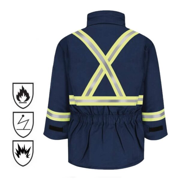 Industrial Antistatic Fireproof Anti Acid Nomex FR Jacket Oil And Gas Petroleum Flame Resistant Coat - Image 6