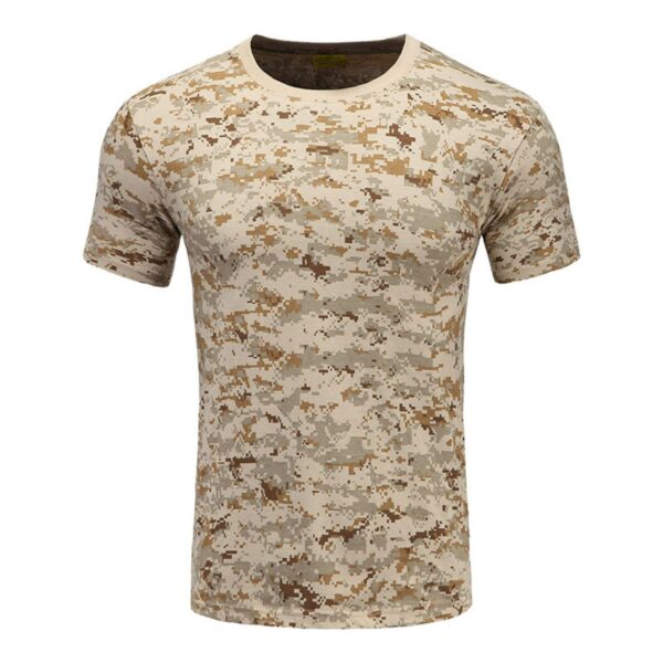 Factory Supply High Quality Camouflage Clothes Breathable Quick Dry Round Neck Shirt Army Uniform - Image 5