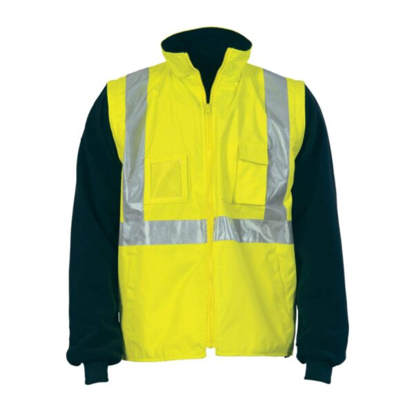 Safety Reflective Hi Vis Workwear Thermal Detachable 5 in 1 Class 3 High Vis Jacket - Image 3