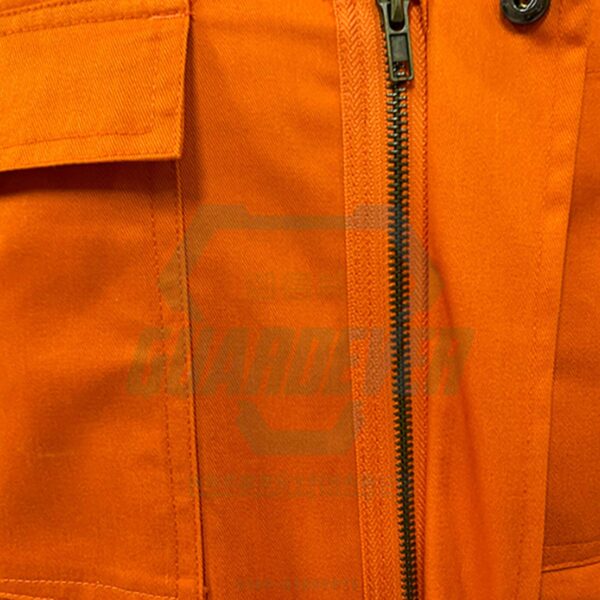 Construction Worker Reflective Hi Vis Safety Work Coverall With Two Pockets On The Chest  Workwear Clothes - Image 4