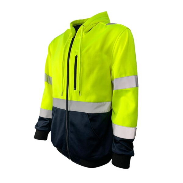 Hot Sale Hi Vis Construction Windbreaker Fluorescent Jacket Premium Pullover Durable Sweatshirt - Image 4