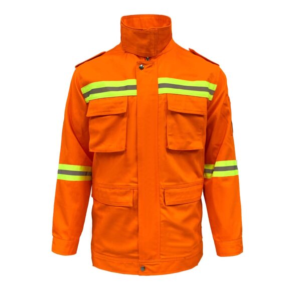 Forest Fire Prevention Industrial Workwear Suit Premium Workwear Flame Resistant Hi Vis Reflective Safety Rescue FR Jacket And Pants - Image 2