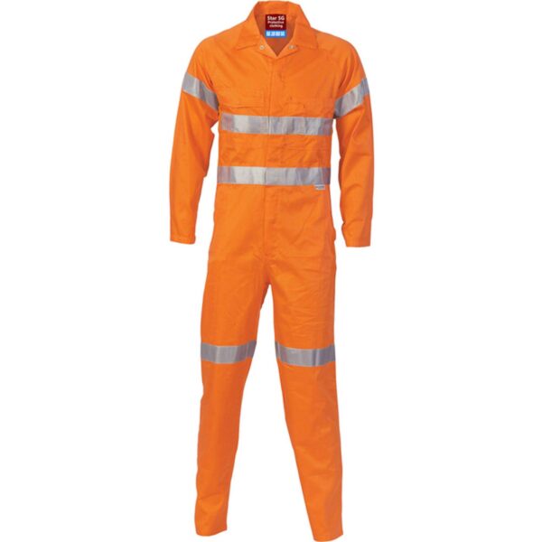 Custom Industrial Mining Jumpsuits 100% Cotton Breathable Two tone Reflective High vis Coveralls - Image 3