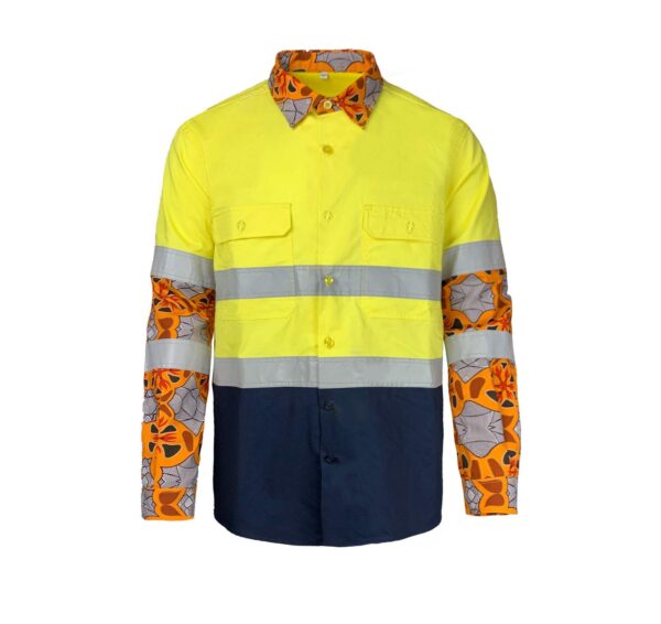 AS/NZS 1906 Faison Workwear Customize Pattern UPF Protect Reflective Cotton High Visibility Shirts