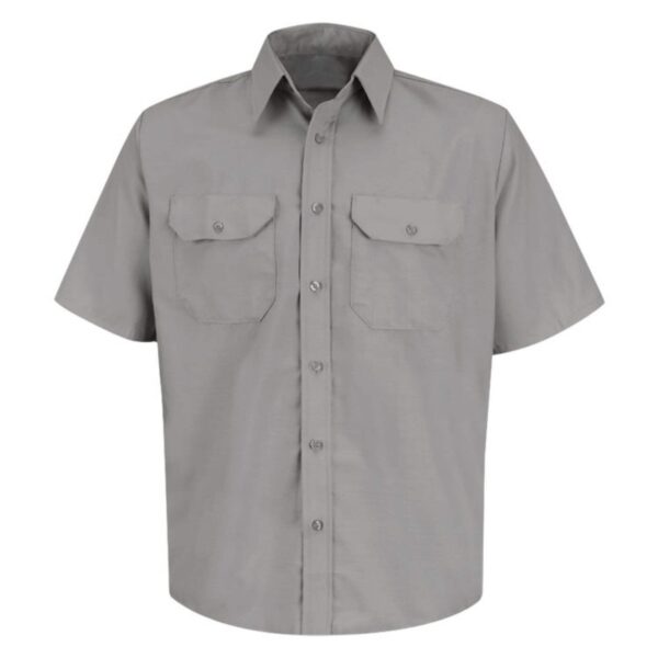 Hot Sale Polyester / Cotton Custom Short Sleeve Unisex Uniform Shirt With Two Pockets On The Chest - Image 3