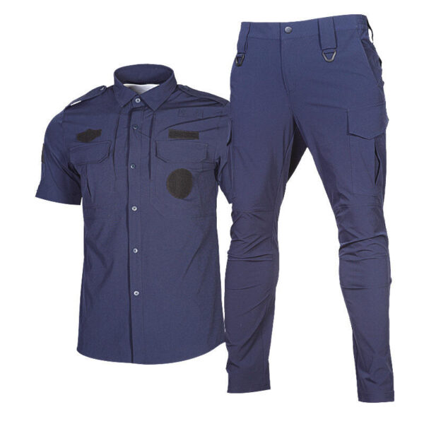 Custom Rip Stop Battle  Utility Jacket And Cargo Pants Security Guard Work Outdoor Hunting Two Piece Work Wear Tactical Uniforms Suit - Image 4
