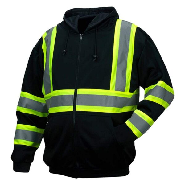 Custom Logo Windproof Waterproof Clothes For Worker Hi Vis Reflective Work Jacket ANSI Class3 High Visibility Fleece Jacket