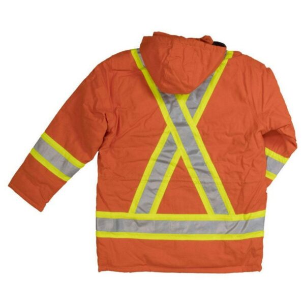 Factory Supply Insulated X Back Reflective Workwear Hi Vis Industrial Mechanic Work Jacket - Image 6