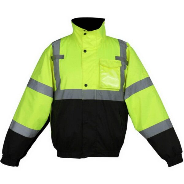 Hot Sale Custom Color Hi Vis Insulated Winter Waterproof Construction Reflective Safety Bomber Jacket - Image 2