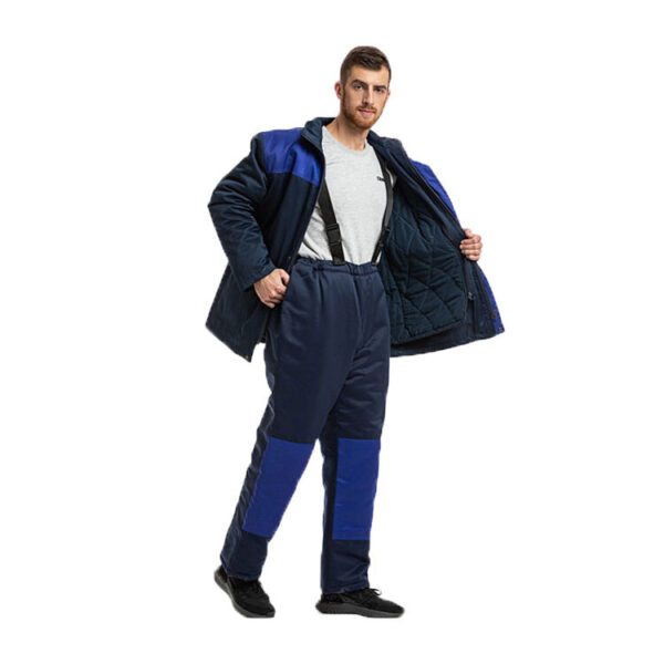 Custom Men's Extreme Reflect Cold Storage Work Clothing -40° Low Temperature Cold Room Suits Freezer Wear Jacket and Bib Pants - Image 4