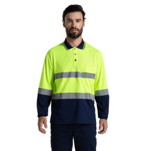 High Visibility Safety Reflective Workwear Custom Color Security Reflective Men’s Polo Shirt