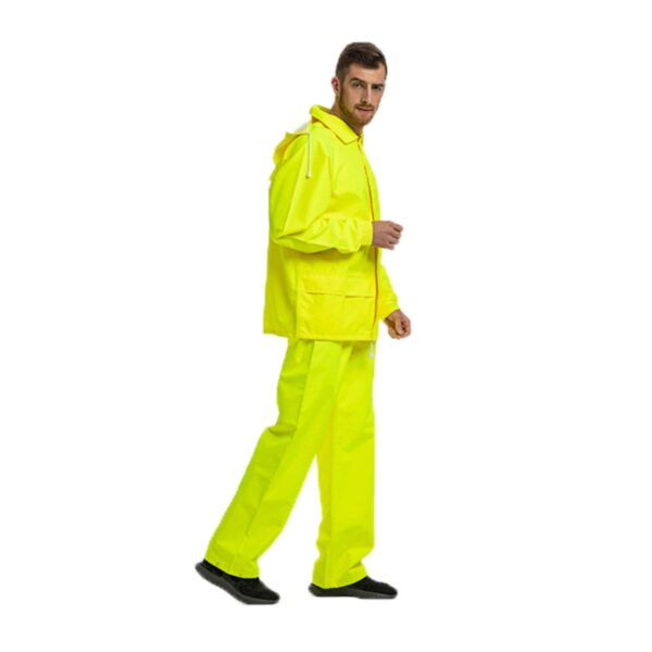 Factory Supply Hi Vis Reflective Reusable Fashionable Waterproof Raincoat Construction Safety Work High Quality Suit - Image 3