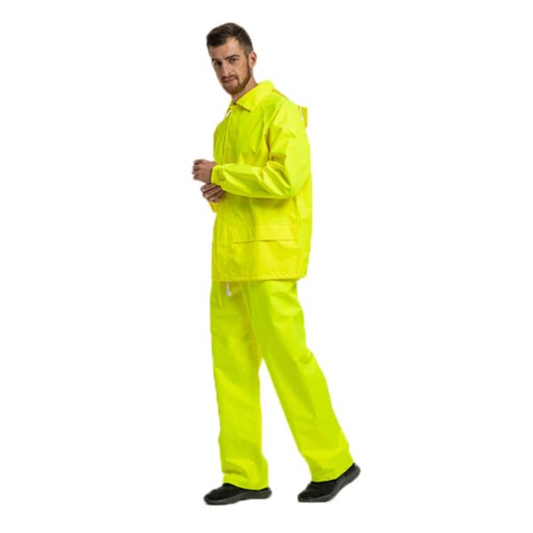 Factory Supply Hi Vis Reflective Reusable Fashionable Waterproof Raincoat Construction Safety Work High Quality Suit - Image 5
