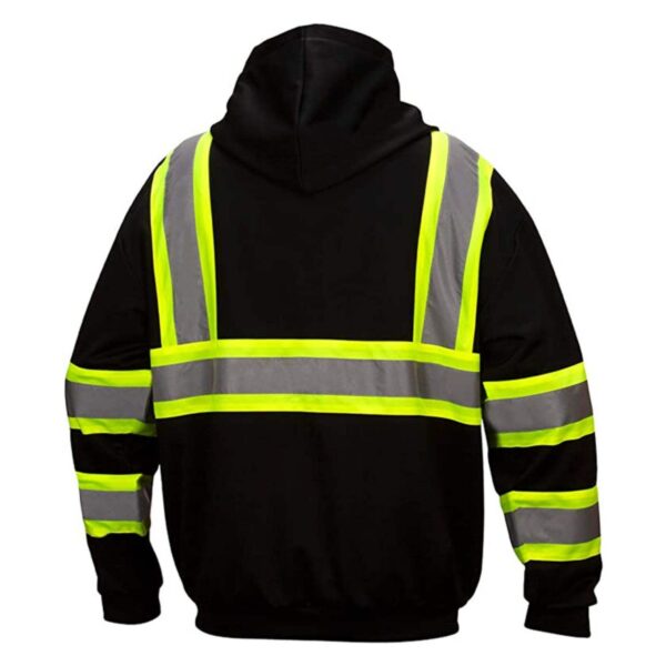 Custom Logo Windproof Waterproof Clothes For Worker Hi Vis Reflective Work Jacket ANSI Class3 High Visibility Fleece Jacket - Image 2