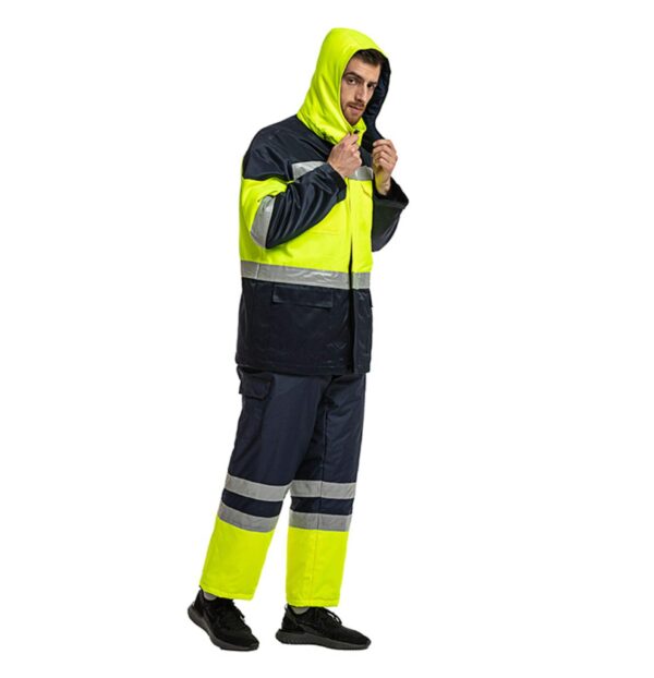 Factory Supply Thickened Reflective Pullover Waterproof Windproof Outdoor Work Coat Traffic Railway Hi Vis Jackets For Men - Image 4