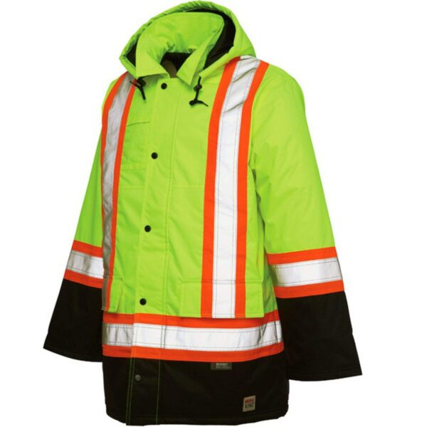 Whole Sale Durable Waterproof Antistatic Warm Thermal  Workwear Reflective Hi Vis Traffic Jacket - Image 3