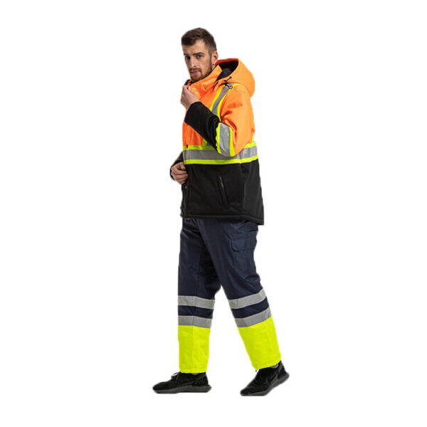 High Quality Men's Safety Hi Vis Workwear Jacket Construction Reflective Winter  Safety waterproof  insulated Rain Working Jacket - Image 2