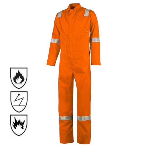 Industrial Nomex Jumpsuit Hi Vis Reflective Breathable Aramid FRC Welding Fire Resistant Coveralls - Image 7