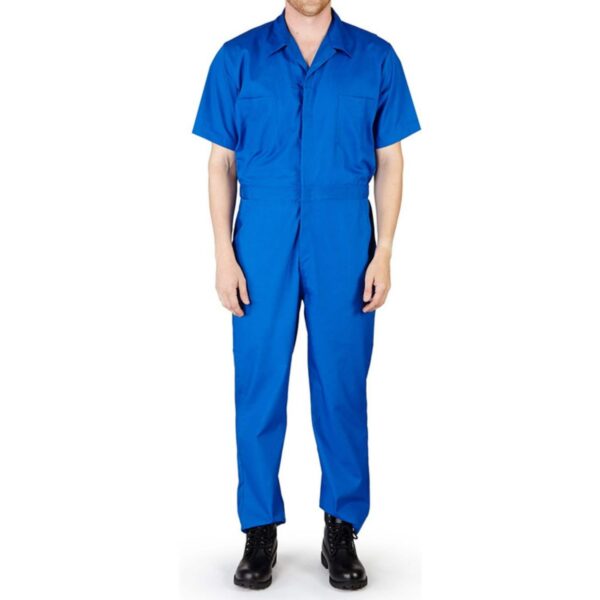 Factory Custom Polyester/Cotton Working Clothes Anti-pilling Tear-resistant Short Sleeves Summer Work Coverall For Men - Image 3