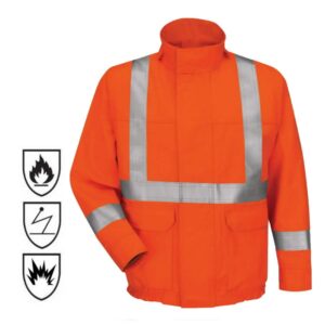 Industrial Antistatic Fireproof Anti Acid Nomex FR Jacket Oil And Gas Petroleum Flame Resistant Coat
